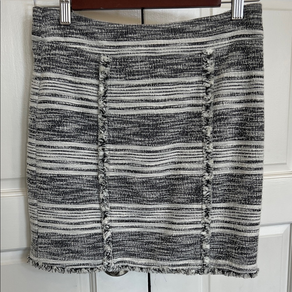 1. State Monochrome Striped Pencil Skirt